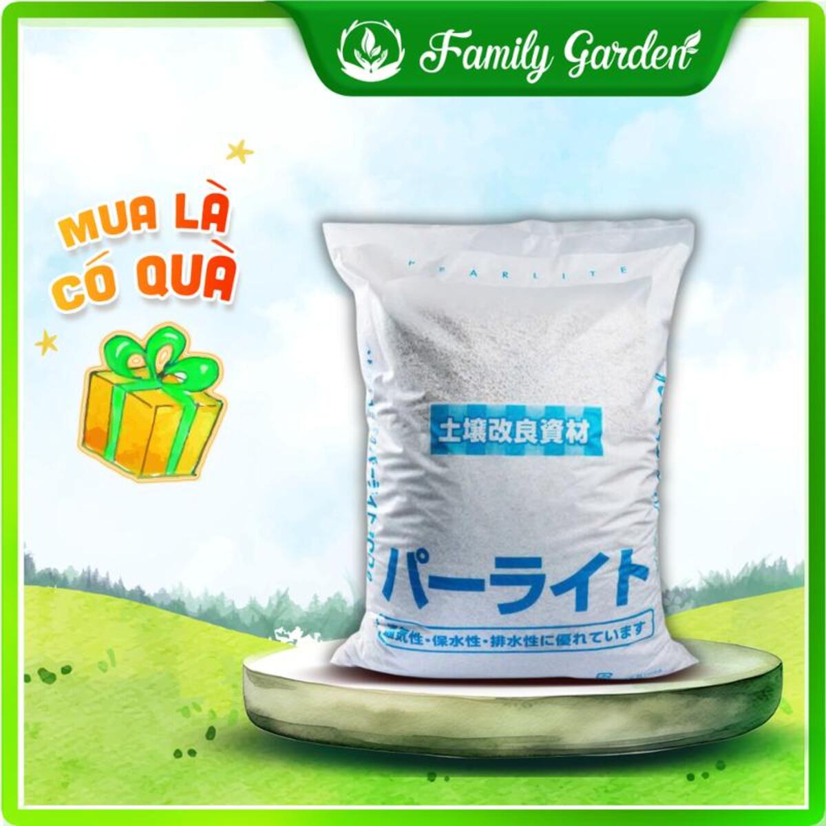 Bao đá perlite, đá trân châu 10kg - Độc quyền Family Garden