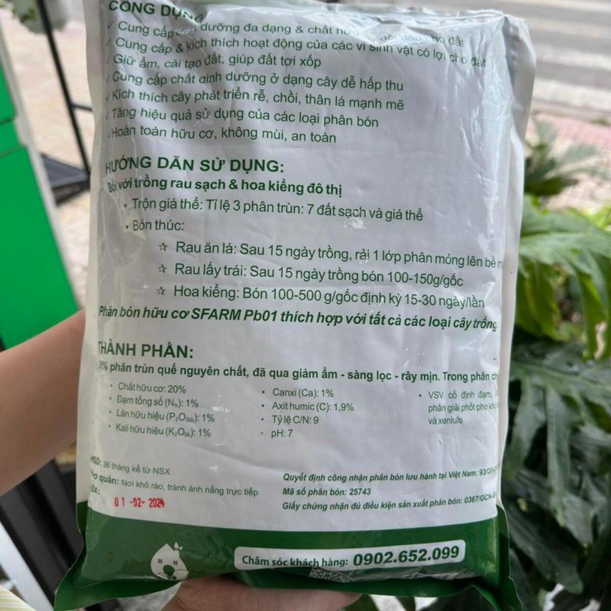 Phân trùn quế không chứa phân bón hóa học