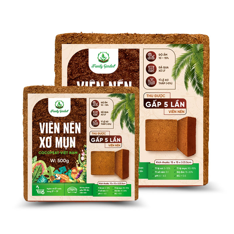 Viên nén xơ mụn dừa Family Garden