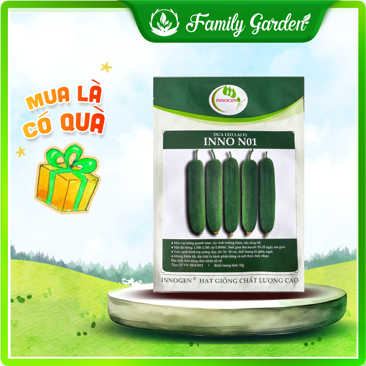 Hạt giống dưa leo lai - Độc quyền Family Garden