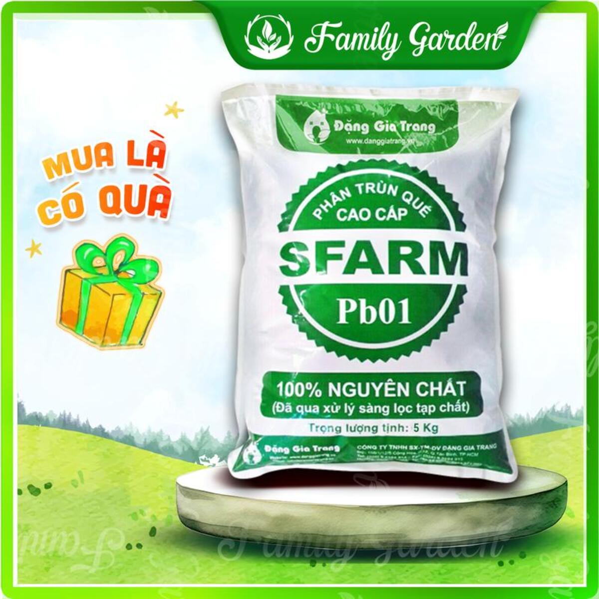 Túi 5kg phân trùn quế SFARM - Độc quyền Family Garden